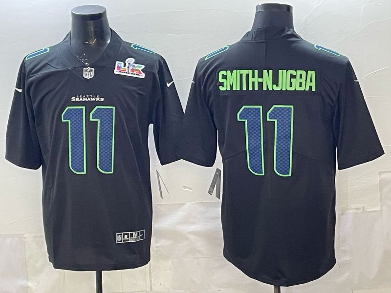 Men 2026 Seattle Seahawks #11 Smith-Njigba Black Nike Limited NFL Jersey 012->ncaa teams->NCAA Jersey